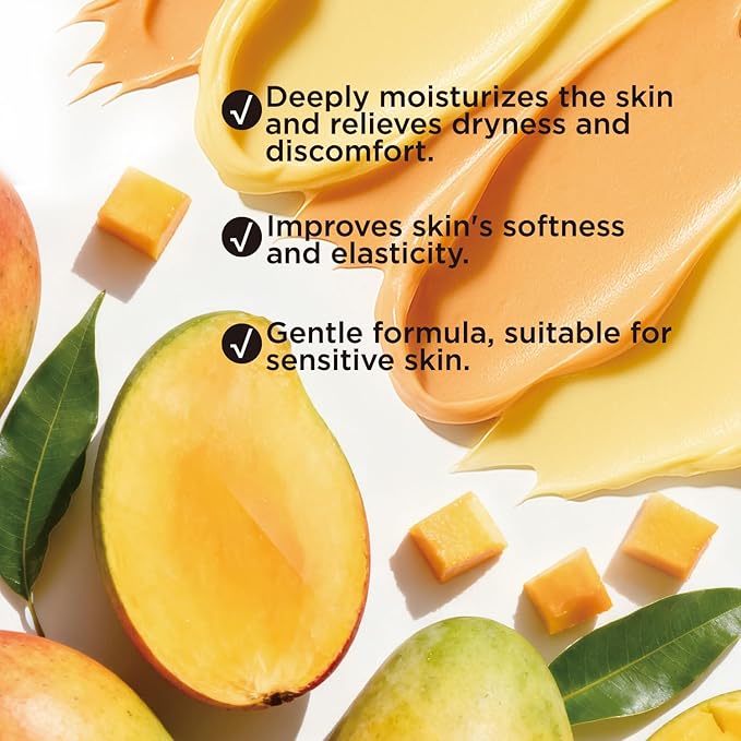 Mango Whipped Body Butter, Shea Body Butter for Women Dry Skin, Natural Mango Lotion for Body Moisturizer-Deep Moisturizing and Softening-3.4 floz+6.8 floz(100ml+200ml)