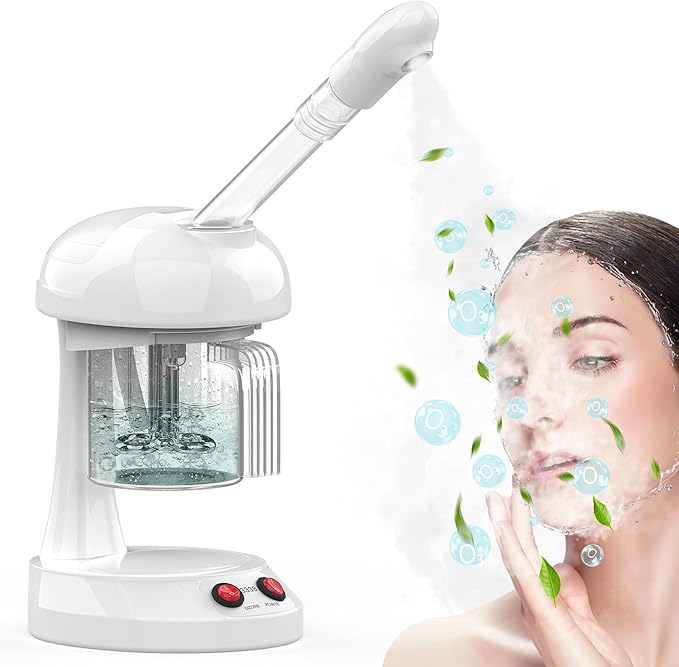 Facial Steamer - TASALON Ozone Face Steamer for Facial Deep Cleaning, Portable Facial Steamer with Removable Water Tank, Nano Ionic Face Steamer for Home Salon Spa or Personal Care