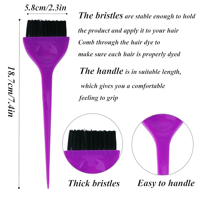 10 Pcs Hair Coloring Dye Brush Set Salon Hair Color Application Brush Tinting Comb Tool Kit for Salon Use and Home DIY(4 Colors)