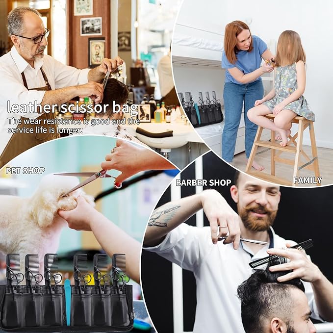 Hair Stylist Shear Scissors Holder Bag Shear Holder Shear Cases for Hairstylists Grooming Scissors Storage Barber Pouch Cases for Hairdressers, Professional Scissors Organizer Bag Salon Tools Case