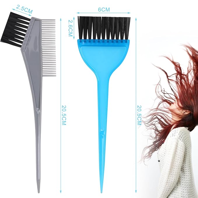 Hair Dye Brush Professional Hair Color Brush Soft Dye Brush Reusable Hair Coloring Brush Durable Hair Color Brushes for Students Women Salon Use Home DIY Dyeing(2 Pcs)