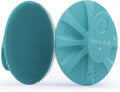 Silicone Body Scrubber Shower Bath Wash Brush Gentle Exfoliating Scrub Cleansing Loofah for Women Men Baby Sensitive Skin, Easy to Clean, Lather Nicely, More Hygienic, 1 Pack, Cyan
