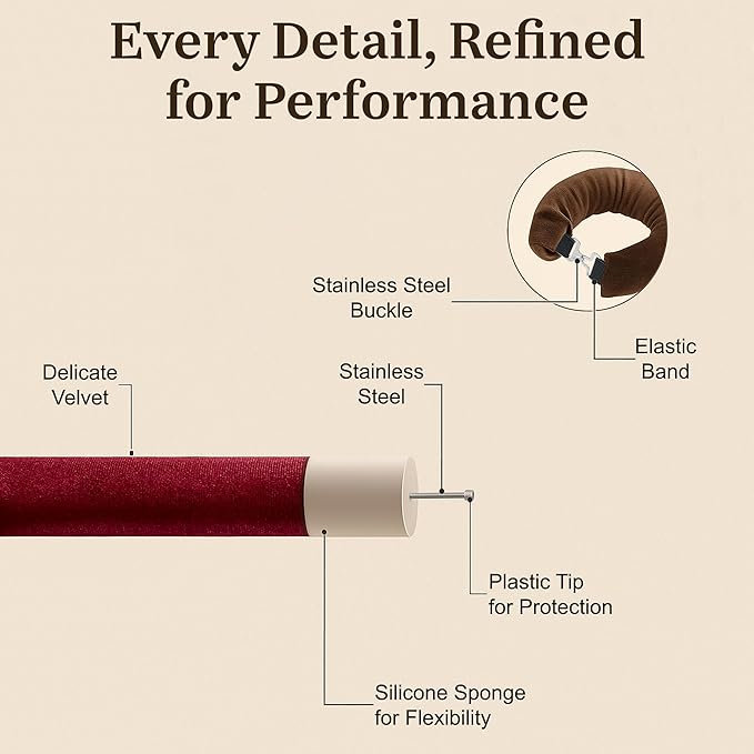 Overnight Blowout Rods | Heatless Curls for Long or Short Hair Rollers Blow Out Curling Rod No Heat Flexi Foam Tubes Silk Satin Velvet Soft Curlers to Sleep In Tools Set by VISOFO (Red, 3 Set)