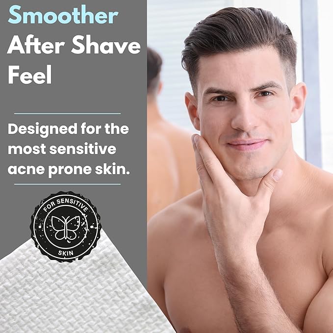 Large Disposable Face Towels, Facial Wipes, Super Soft and Thick Shaving Face Towels XL, Daily Makeup Remover Tissues, Dry Clean Cloths for Sensitive Skin, 10"×12"