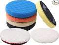 Buffing Polishing Pads, ZFE 7Pcs 6"(150mm) Waffle Foam Buffing Pads Polishing Pads Wool Pad Kit for 6Inch Backing Plate RO/DA/GA Car Polisher Boat Compounding, Polishing and Waxing