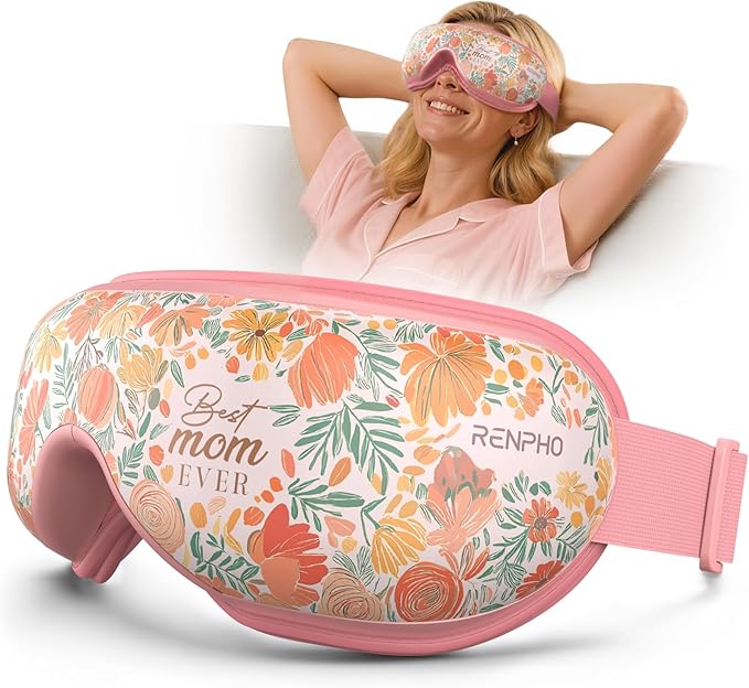 RENPHO Mothers Day Gifts for Mom, Eye Massager with Heat Birthday Gifts for Dad Women Men Her Him Eye Mask for Migraines, Eye Care, Migraine Relief Eyeris 1