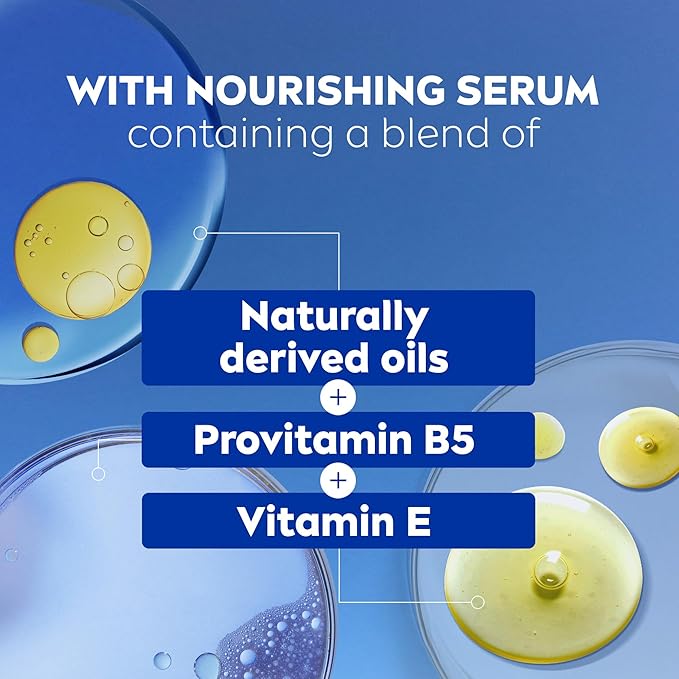 NIVEA Pampering Coconut and Almond Milk Body Wash with Nourishing Serum, Moisturizing Body Wash for Women, Enriched with Provitamin B5 and Vitamin E, 20 Fl Oz Bottle (Pack of 2)