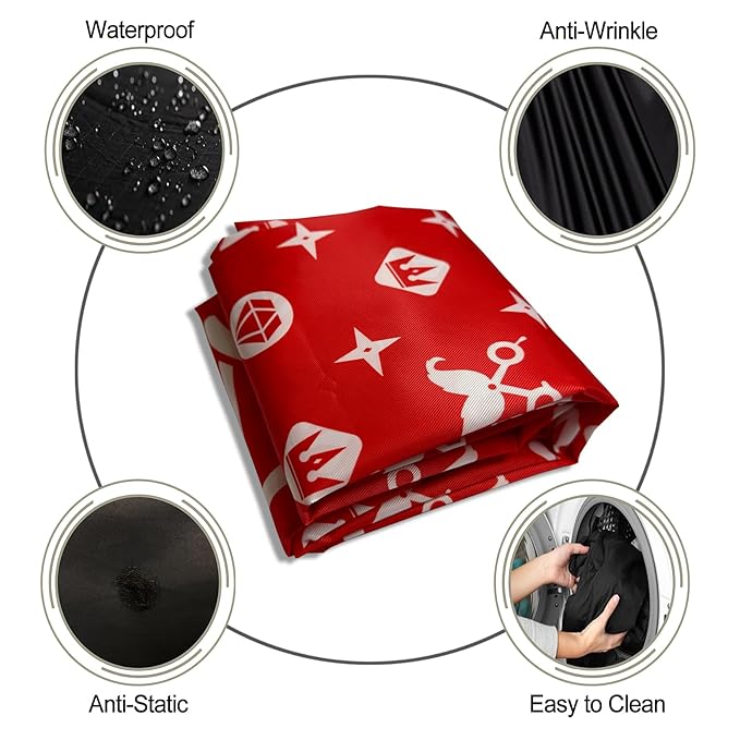 Barber Capes for Men Professional Haircut Capes with Snaps Salon Capes for Stylist -63"*56"(Red)