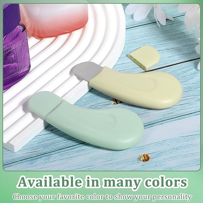 2PCS Silicone Blackhead Remover Tool, Silicone Face Spatula, Pore Scraper, Deep-Cleaning Skin Scraper, Universal Skincare Tool for Both Men and Women (Green Skin Tone)