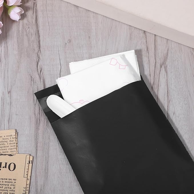100 Pcs Sanitary Napkin Disposal Bags, Women Tampon Disposal Bags, Feminine Disposable Bag for Sanitary Pads, Privacy, Black Sealed Opaque
