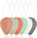 6 Pack Natural Konjac Facial Sponges, findTop 6 Colors Konjac Facial Sponges for Gentle Face Cleansing and Exfoliation