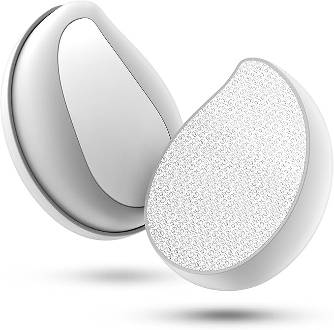 BALUCA Nano Glass Foot File Callus Remover for Feet - Glass Foot Scraper Scrubber Dead Skin Removal for Cracked Heels,Professional Pedicure Tool for Home, Salon, and Travel (White)