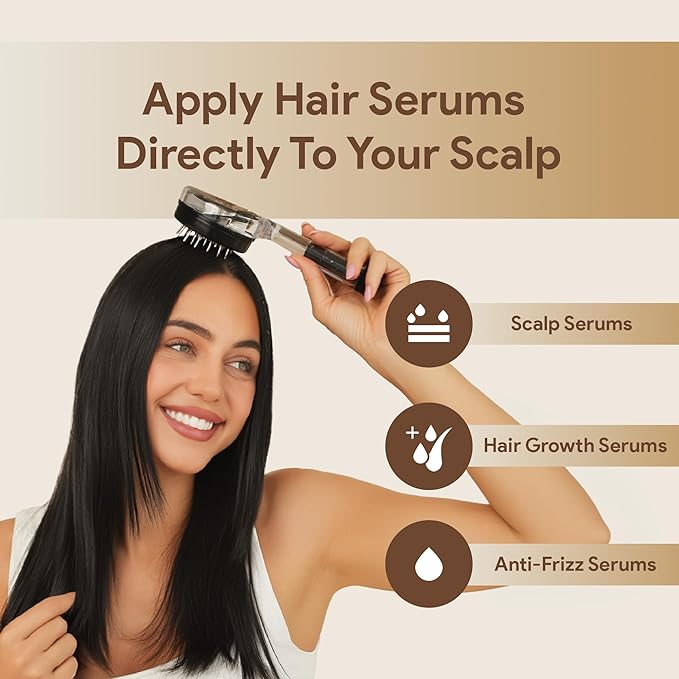 Massager Hair Growth Oil Applicator For Men And Women - Easy, Mess-Free, Precise Control Bask And Lather Scalp Stimulator For Adults - Promotes Clean, Healthy Hair Growth