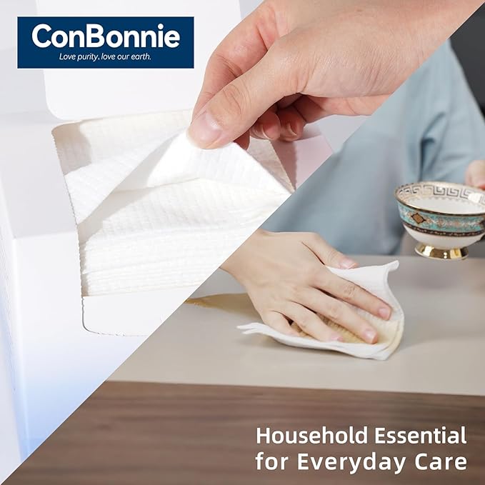 Clean Face Towels XL, Special Ed., 10"×12" Biobased Facial Towels, Disposable Face Towelette, Makeup Remover, L-shaped Textured, Enhanced Cleaning for Skin Care, 50 Count (1 Pack)