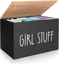 Tampon Holder for Bathroom,Feminine Product Organizer with Lid,Shark Week Tampon Storage Pad and Lady Stuff Box Tampon Organizer for Bathroom (Black)
