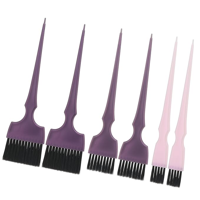 Segbeauty 6pcs Professional Hairdressing Brush Set - Tinting Brushes, Color Applicator Brushes for Hair Dyeing, Balayage, and Styling