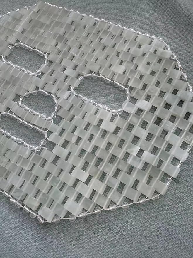 Natural Jade Sleep Mask Facial Eye Cooling Stone for Puffy Eyes Dark Circles