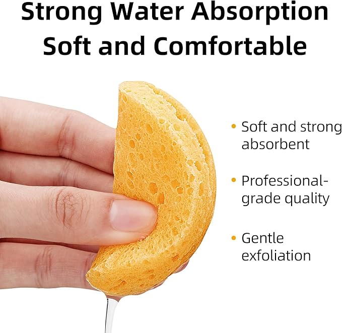 120-Count Compressed Facial Sponges|Kickleen 100% Natural Cellulose Cosmetic Spa Sponges for Daily Facial Cleansing|Makeup And Mask Removal|Exfoliating|Skin Massage|Pore Exfoliation (120Count(Yellow))