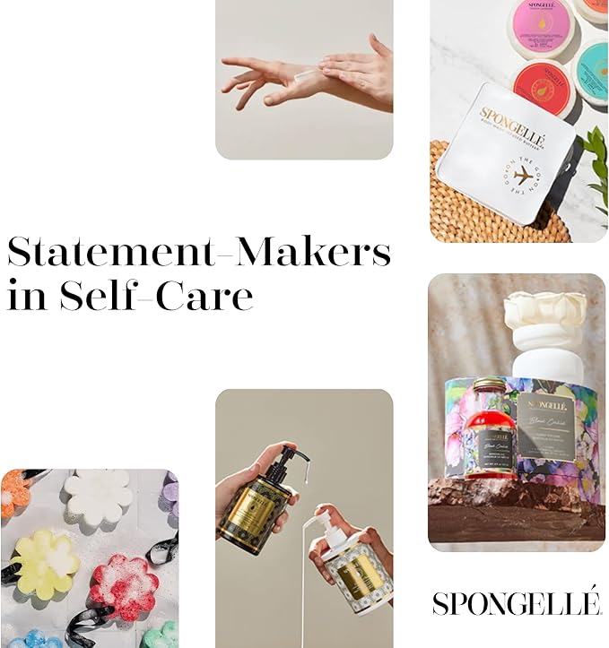Spongelle Bulgarian Rose Wild Flower Buffer Body Scrubber with Box | Bath & Shower Loofah for Women | Exfoliator with Body Wash Infused | 14+ uses