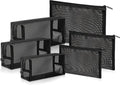 pouch,Mesh Cosmetic Bag Portable Makeup Pouch Travel Toiletry Bag for Makeup Organizer Home Office Travel Accessories,6 Pieces Mesh Makeu