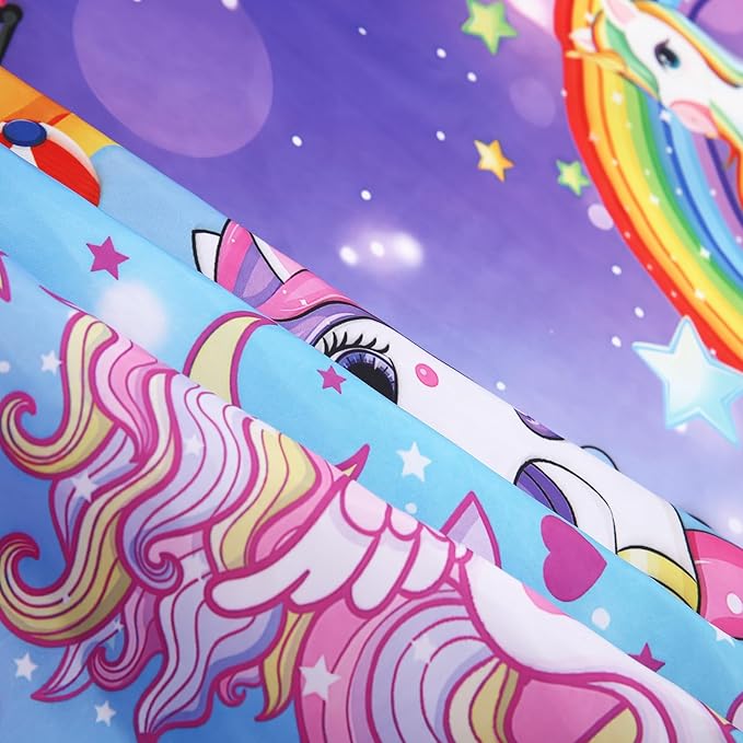 DOKKIA Barber Hair Cutting Cape Kids Children Toddler Boys Girls Hairdressing Salon Styling Cloth Apron Cover Gown (Unicorn Flamingo Mermaid/40×50")
