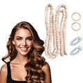 Heatless Curling Rod Headband, 63inch Purple Long Heatless Curls Headband, Soft Hair Curlers to Sleep In(Gold)