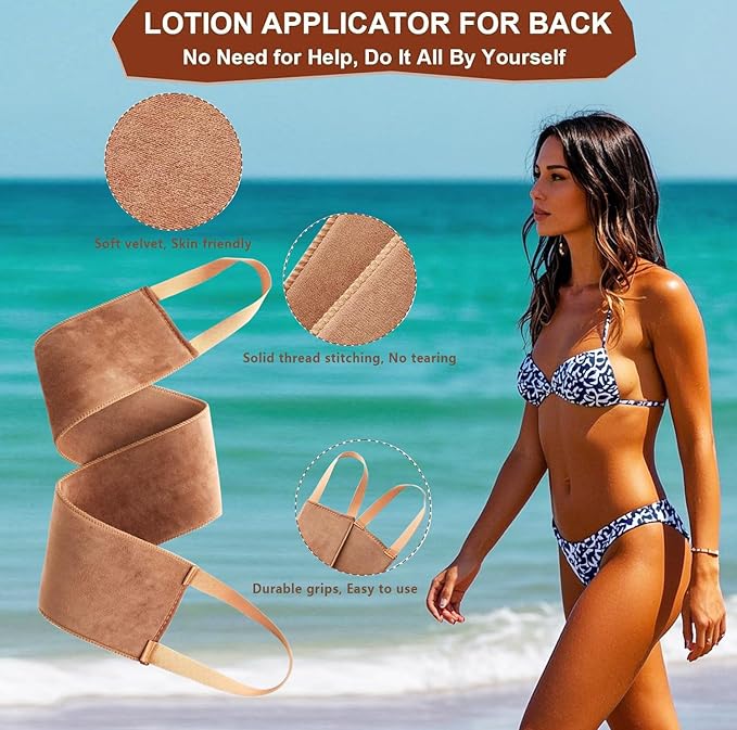 4 in 1 Luxury Velvet Tanning Mitt Self Tanning Mitt Applicator Self Tanner Brush Self Tanner Back Applicator Self Tanner Mitt Tanning Brush Tanning Glove