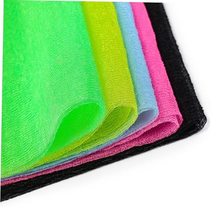 5Pcs Shower Back Scrubber Exfoliating Body Washer with Long Strap for Easy Cleaning of Hard to Reach Areas Promotes Circulation and Improves Skin Health Random Color