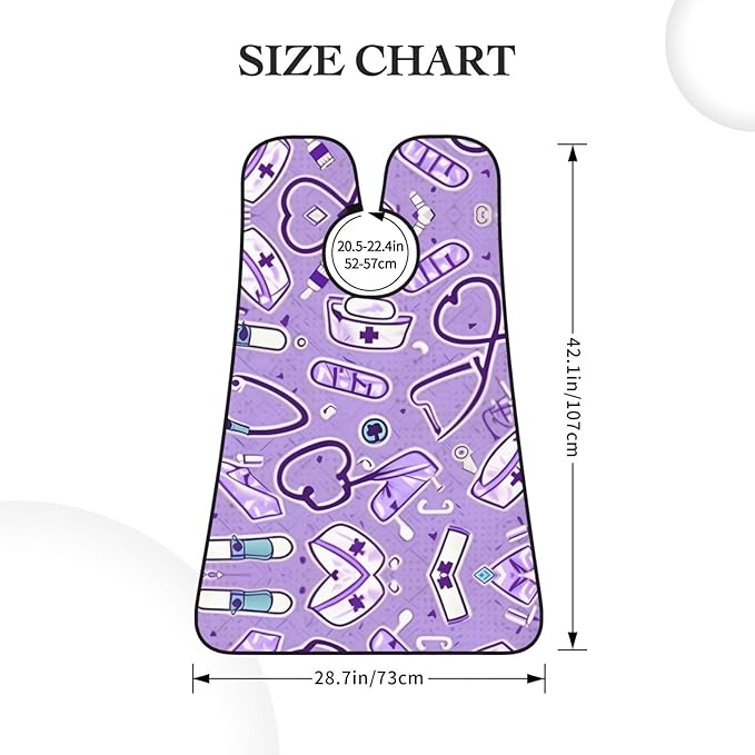 Ocean Fishes Print Beard Bib Shaving Apron, Beard Hair Trimming Cape Gift For Dad