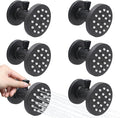 2-Inch Brass Shower Body Spray Jets with On Off Switch Round Showerhead Body Sprays Wall Mount Massage Spa Jet, 2-Function, Flow control and 360° rotation (Matte Black)