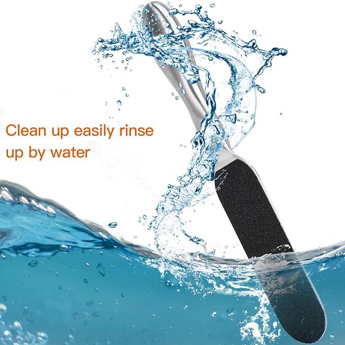 Biutee Foot File for Dead Skin Pedicure Foot Files Callus Remover Professional Sandpaper Pedicure Tools Reusable Stainless Steel Double Sided Foot Rasp Foot Scrubber Pedicure with 12 Replaceable Pads