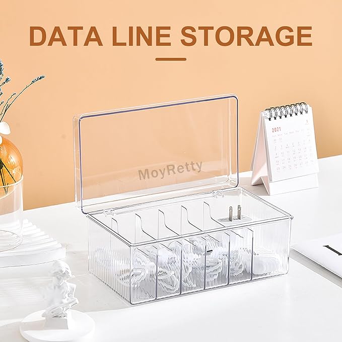 MoyRetty Acrylic Lash Extension Organizer, Large Capacity Eyelash Extension Supplies Storage Container Box, Neatly Store and Organize Your Lash Supplies (Clear)