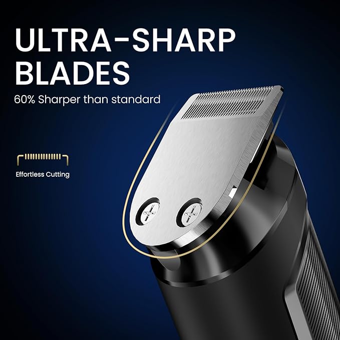 Ufree 3-in-1 Beard Trimmer for Men, Valentine Gifts for Men, IPX6 Waterproof Men's Electric Razor Shaver for Mustache, Professional Hair Trimmer Clippers, Type-C Body Grooming Kit