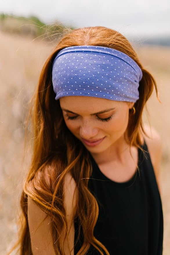 Maven Thread 4" Wide Workout Headbands for Women (2 Pack) – Non-Slip Sweatbands for Gym, Running & Yoga