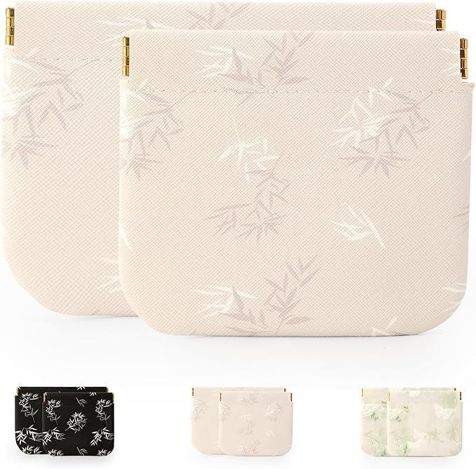 RIGHT AWAY 2 PCS Small Makeup Bag for Purse,Mini Cosmetic Organizer Make Up Bag for Women,Squeeze Coin Purse Pouch,Portable Tiny Makeup Pouches for Cosmetic Accessories,Lipstick, Jewelry, Card, Coins
