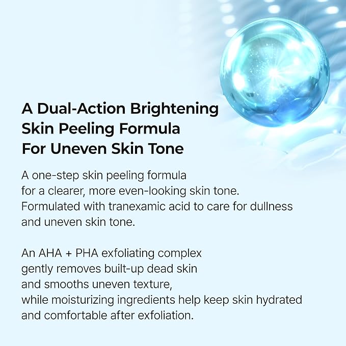 Dr.Melaxin Peel Shot Glow Rice Peeling Ampoule 80ml, Dead Skin Gentle Exfoliating Ampoule with Rice Water Extract, AHA BHA, Niacinamide, Daily Skin Texture Care, Korean Skincare (TX)