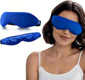 Cooling Gel Eye Mask for Puffy Eyes, Reusable Contoured Cold Eye Mask for Dark Circles, Eye Fatigue & Sinus Pressure, Soft Flexible Ice Pack with Adjustable Strap, Blue