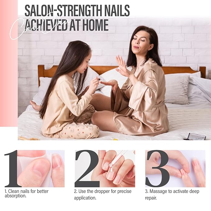 CHUCHU Nail Growth and Strengthener Oil for Cuticle - Pomegranate Scent Cuticle Oil Repair Moisturizing Treatment - Natural Jojoba Vitamin B & E Nail Oil for Dry Cracked Nails