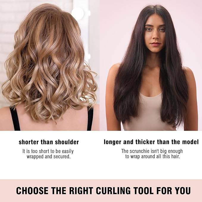 Heatless Curling Scrunchie, Heatless Hair Curler to Sleep In, No Heat Curls for Long Hair, Soft Sleep Hair Roller (Olive green)