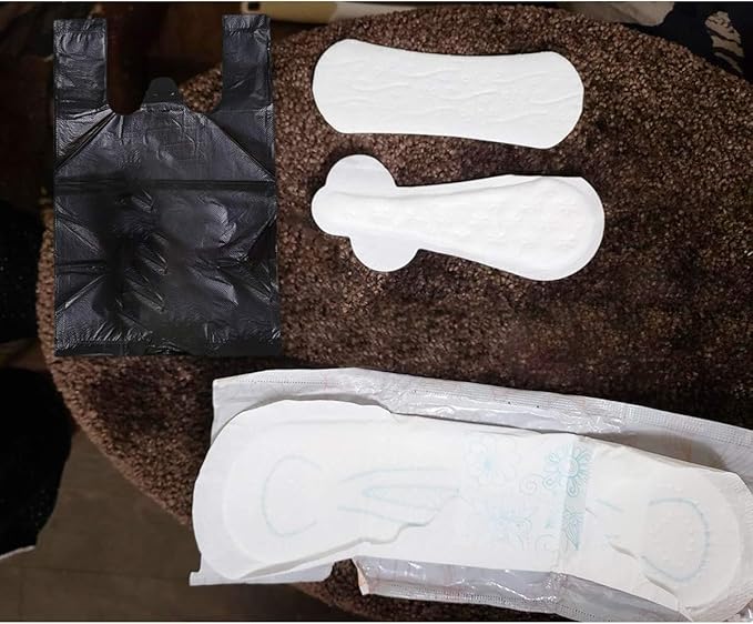Sanitary Napkin Disposal Bags 800pcs Women Personal Disposal Bags Sanitary Waste Bags With Handles for Feminine Products Sanitary Napkin Storage Bag (Black)