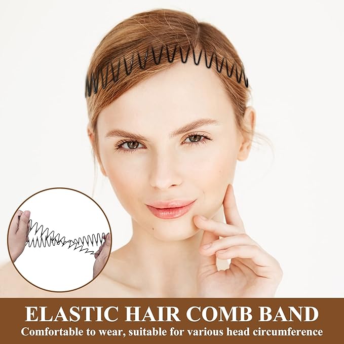 Soft 'N Style Flexible Headbands Stretch Headband Headbands Women (3pc-YellowLeopard)