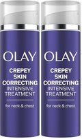 Olay Treatment Cream Intensive Crepey Skin Correcting for Neck & Chest with Retinol24,Vitamin B3 Complex,Deeply Hydrates,Renews & Smoothes Skin,1.7 fl oz,(Pack of 2)