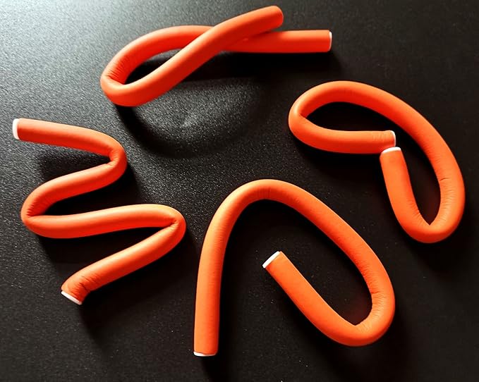 Flexible Hair Curlers, 38 PCs 9.45" Soft Foam Twist Rods for Long Hair, No Heat Overnight Curls & 2 Steel Pintail Combs