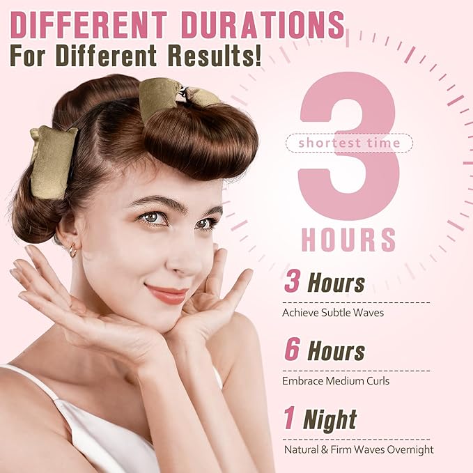 Heatless Curls Overnight, 4 Pcs No Heat Curling Blowout Rod, Satin Blowout Look Heatless Hair Rollers, Soft Flexi Rods for Big Curls to Sleep In (03 multicolored)
