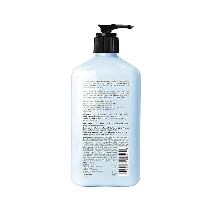 Hempz Triple Moisture Body Moisturizer,17 Oz – Hydrating Lotion Rich with Minerals,Vitamin C,& Hempseed Oil to Nourish & Repair Extremely Dry or Sensitive Skin for Body,(Pack of 2)
