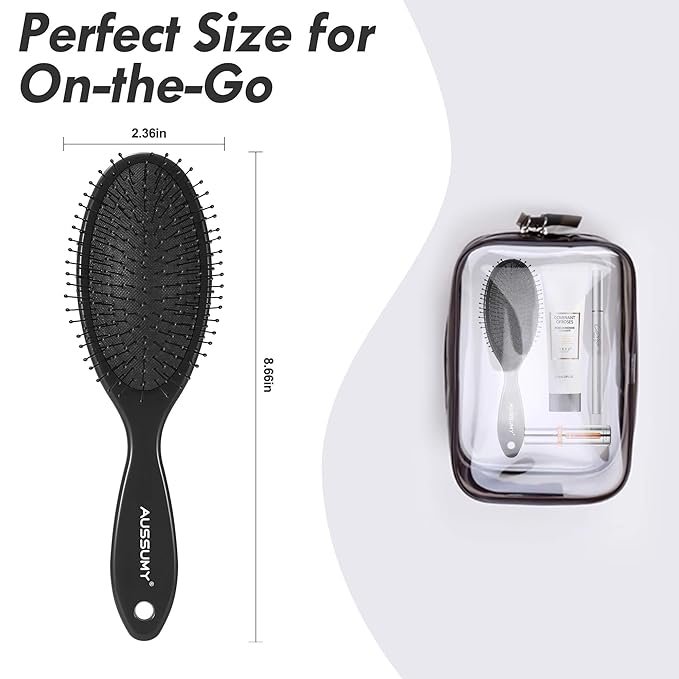4 Pack Detangling Hair Brush - Air Cushion Detangler Hairbrush with Ultra Soft Bristles for Effortless Tangle Removal - For Wet Dry Damaged Curly Hair for Women Men Boys Girls Adult Kids -Mixed Colors