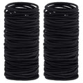 Anezus 200 Pcs Black Elastics Hair Ties Small Bulk Hair Ties Hair Bands (4mm)