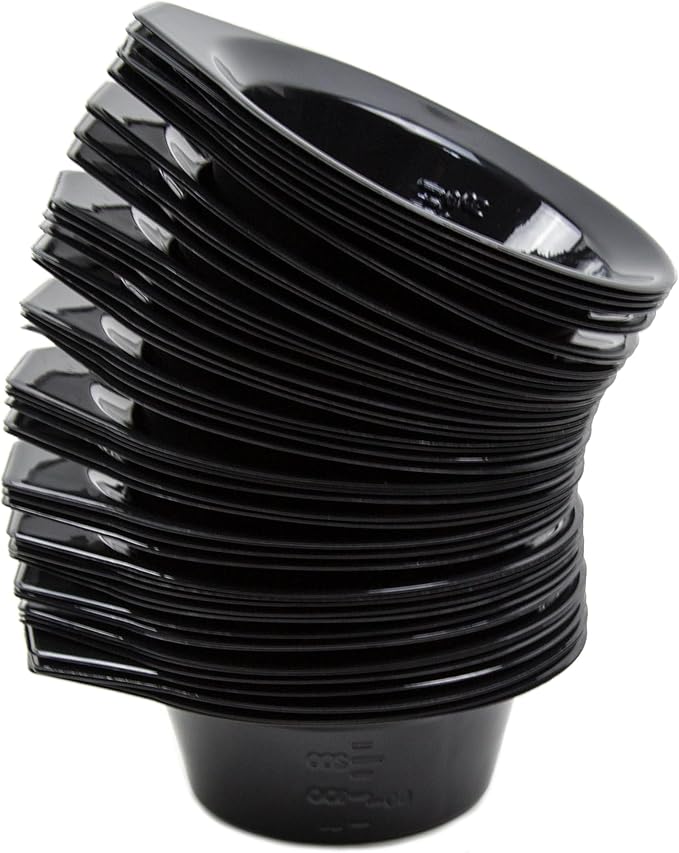 Disposable Dye Mixing Bowls 50 Pack - Plastic Color Containers for Salon and Professional Use - Lightweight Tools for Coloring Application
