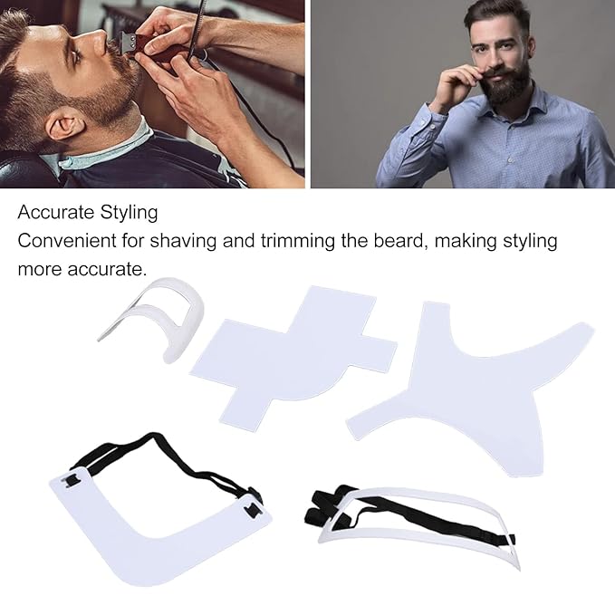 Beard Shaper ABS Styling Tool Hairline Neckline (White)