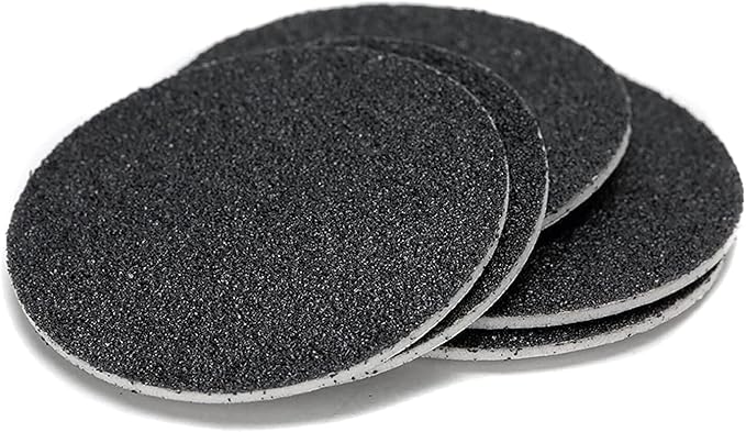60pcs Replaceable Sandpaper Refill Discs for Electric Foot File Callus Remover Hard Dry Dead Skin Removal (Fine 180 Grit)